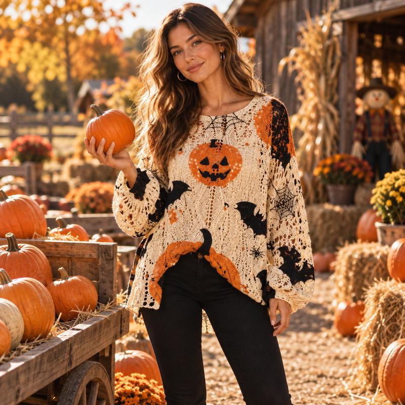 Viral Pumpkin Patch Sweater